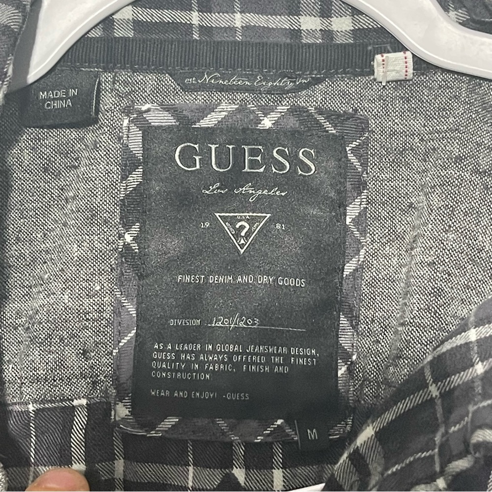 Guess Forrester Embroidered Plaid Flannel Shirt - Like New Condition - Picture 5 of 10